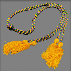 Science National Honor Society cord with the society's colors intertwined, typically worn around the neck during graduation or special events.